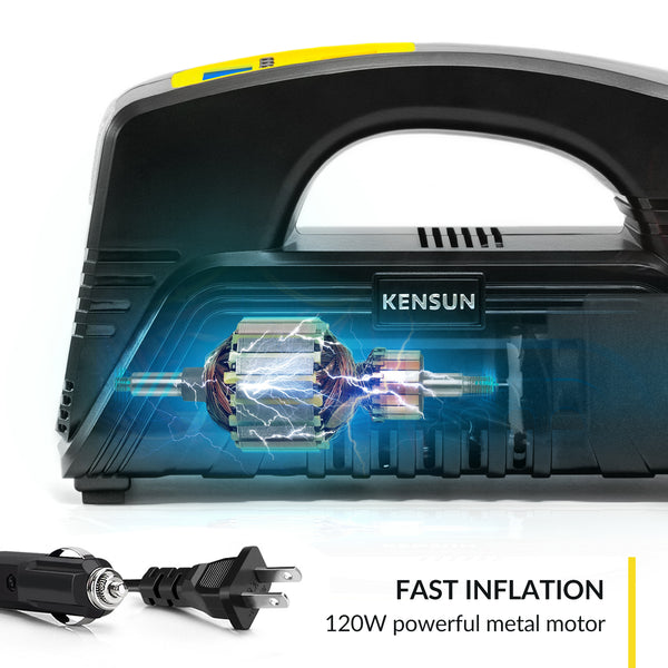 Tire inflator Portable Air compressor Digital for Car 12V DC and Home 110V AC