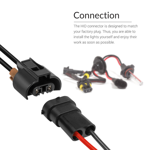 H10/9140 connector to the vehicle's OEM plug