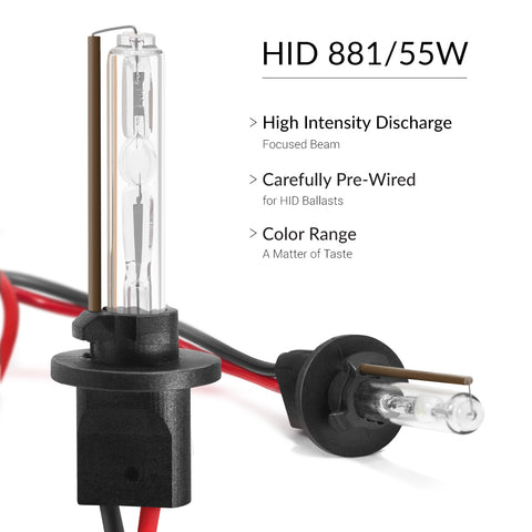55w Super bright HID Xenon 881 fog light bulbs
