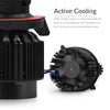 H13 LEDs heat sinks are made of aluminum and have built-in cooling fans