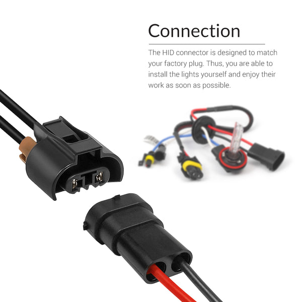 H11 factory connector to OEM vehicle plug