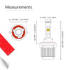 H13 led bulb measurement