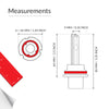 55W Xenon HID 9004 single beam bulb measurements 