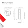 HID H1 headlight bulb base measurements