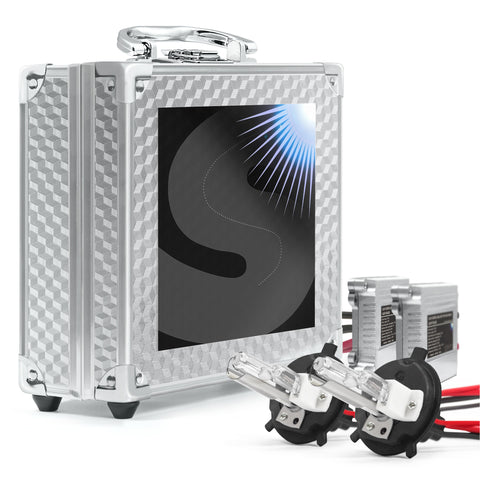 Dual beam HID lights H4 for increased visibility on the road