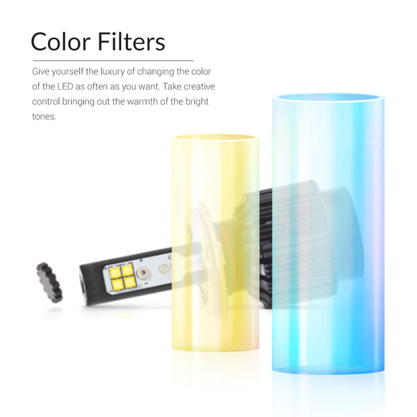 Try LED Glass filters to get 7500-8000K or 4300K light