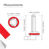 HID H11-L bulb base measurements