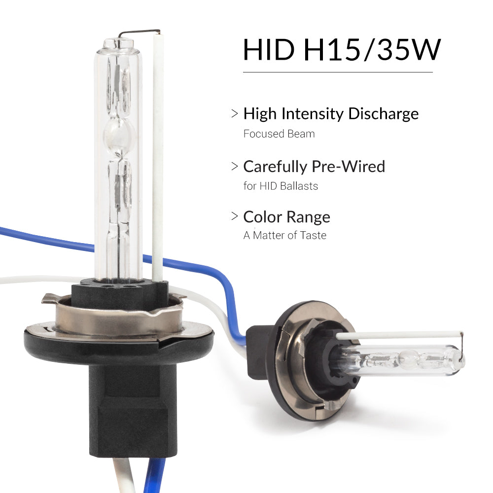 HID Headlights  35W HID H15 Single Beam Replacement Bulbs