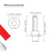 HID Xenon H3C bulb base measurements 