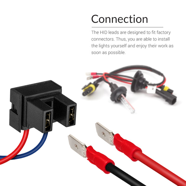 Easy to install conversion kit with negative and positive wires