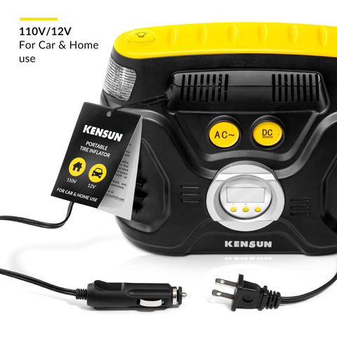 Kensun Handy Tire Inflator Emergency Air Pump - 100 PSI