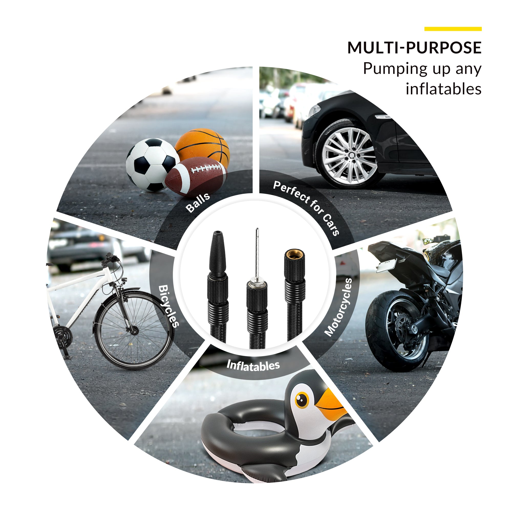 Kensun Handy Tire Inflator Emergency Air Pump - 100 PSI