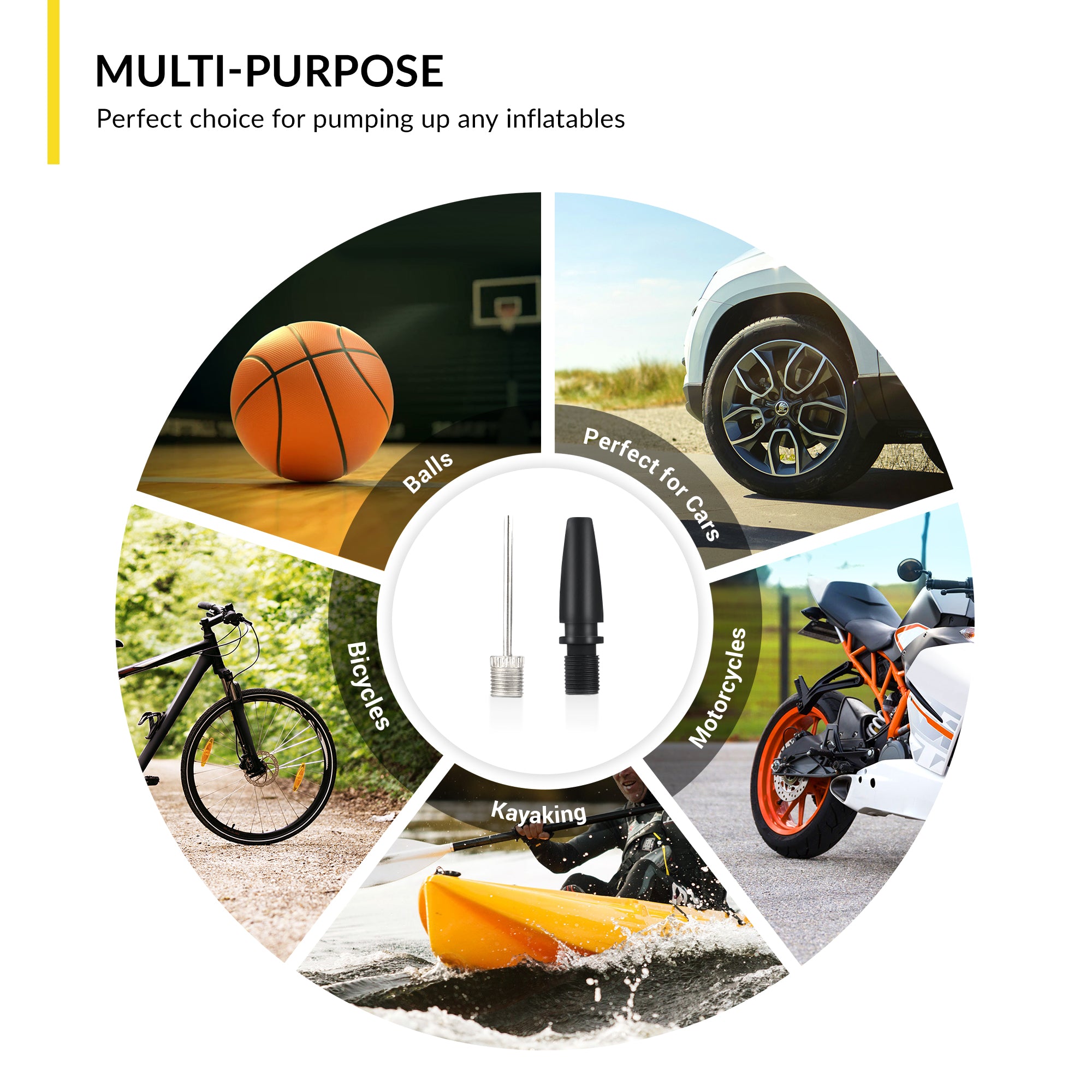 Kensun Portable Tire inflator with Analogue Pressure Gauge Home & Car