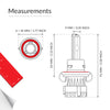 55W bixenon hid bulb h13 measurement