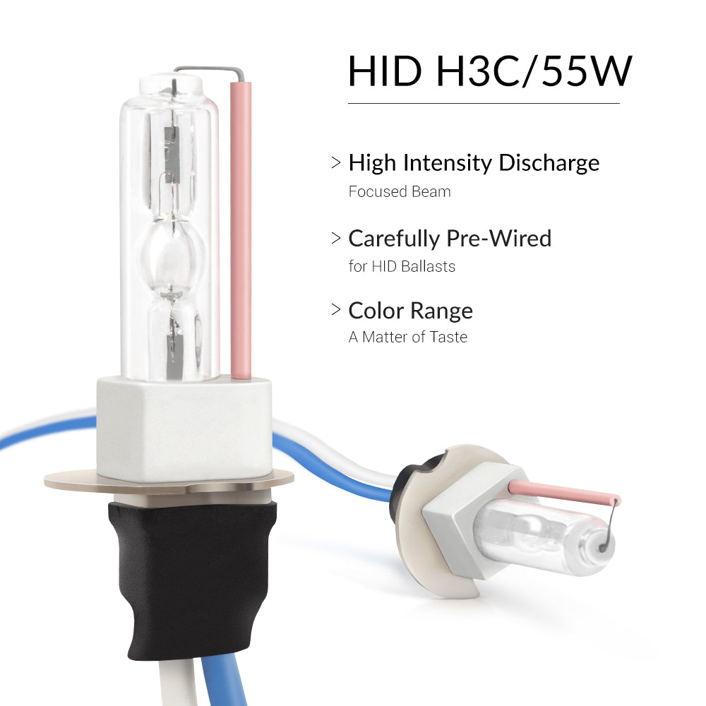 Bulb Htec HID Headlights | 55W HID H3C Replacement Bulbs